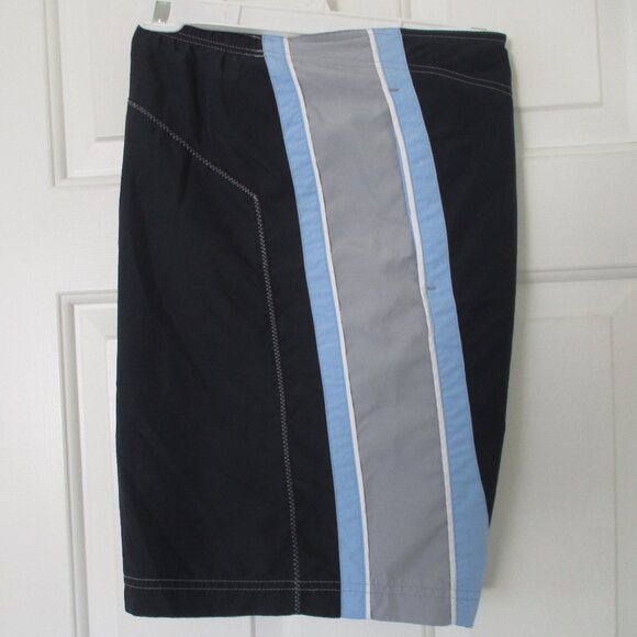 Speedo Mens Navy Blue Gray Mesh-lined Swim Board Short - Size 30W-32W or Small - Picture 2 of 4